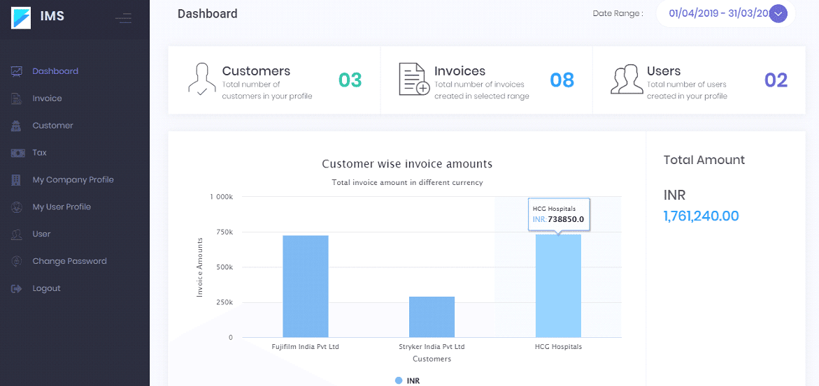Invoice Management System — Fusion Softtech In-House Product preview 1